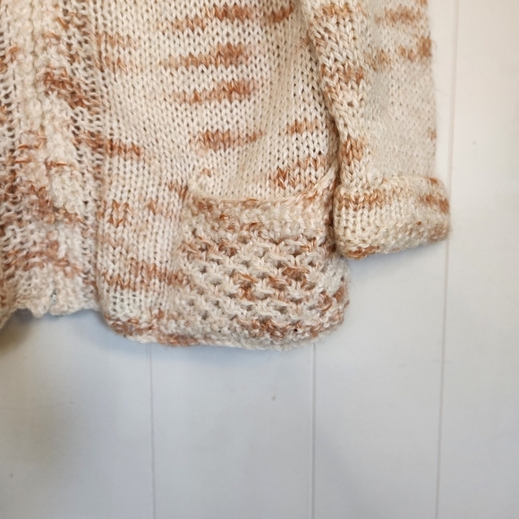 Vintage Handmade Peach Cardigan Sweater Cottagecore Academia Winter Preppy 90s - Picture 3 of 9